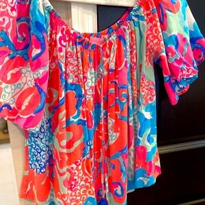Lilly Pulitzer Pink and Blue Blouse